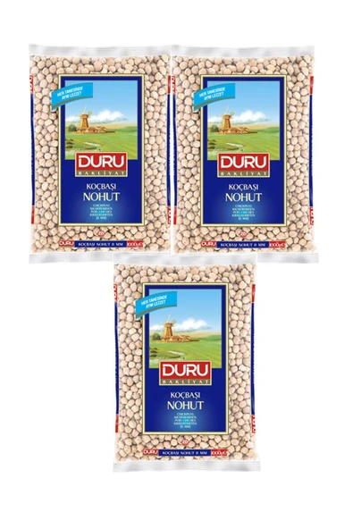 Duru Koçbaşı Nohut 8 mm 1000 gr x 3 Adet ürün görseli 1