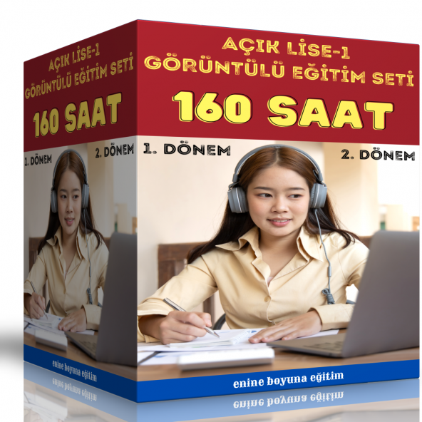 Açık Lise-1 Görüntülü Eğitim Seti (120 Saat Görüntülü Anlatım) ürün görseli 1