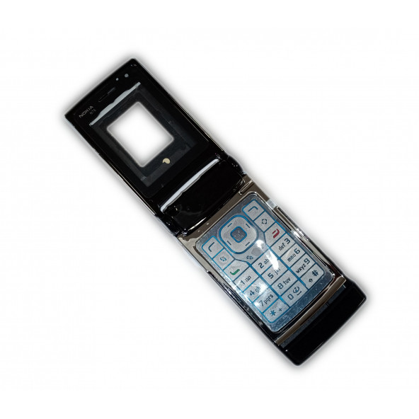Nokia N76 Kasa Kapak Tuş Takımı N76 Uyumlu Siyah Renk Orta Kasa Ön Kapak Arka Kapak Tuş Takımı ürün görseli 1
