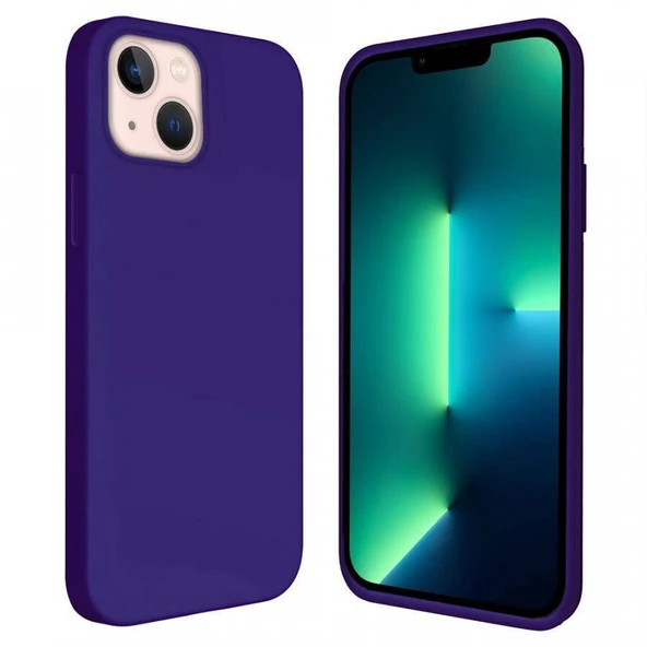 Apple iPhone 15 Plus 6.7'' İçi Kadife Silikon Kılıf Lacivert ürün görseli 1