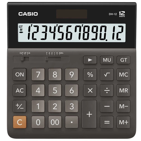 Casio DH12 Hesap Makinesi 12 Hane Pilli ve Güneş Enerjili ürün görseli 1