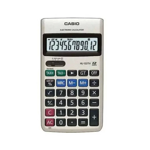 Casio HL122TV Hesap Makinesi 12 Hane Pilli ürün görseli 1