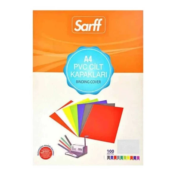 Sarff Cilt Kapağı A4 160 Micron PVC Opak Beyaz 100'lü ürün görseli 1
