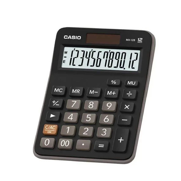 Casio Mx-12B Hesap Makinesi 12 Hane Pilli ve Güneş Enerjili ürün görseli 1