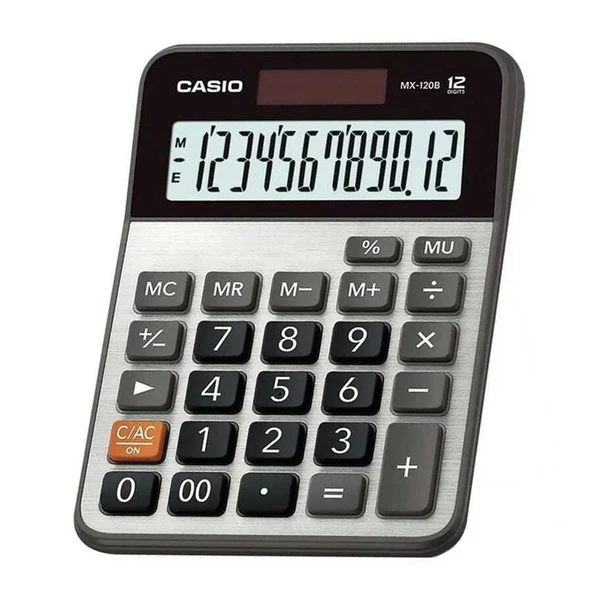 Casio MX-120B Hesap Makinesi 12 Hane Pilli ve Güneş Enerjili ürün görseli 1