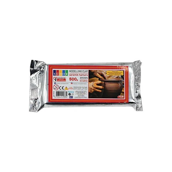 Südor Seramik Kil 500 gr Kahverengi ürün görseli 1