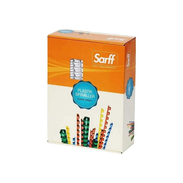 Sarff Spiral Plastik Delüx 14 mm Beyaz 100'lü ürün görseli 1