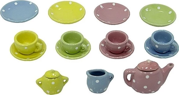17 Parça Sunman Little Chef Porselen Çay Seti 1682 ürün görseli 1