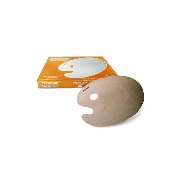 Yıldızlar Palet Ahşap Oval Palet No:1 - Resim 2