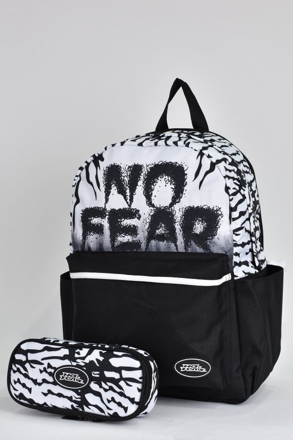 No Fear 2li Unisex Okul Seti Okul Çantası ve Kalemlik Siyah 03574 ürün görseli 1