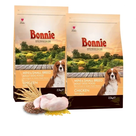 Bonnie Mini ve Küçük Irk Tavuklu Yetişkin Köpek Maması 2,5 Kg x 2 Adet ürün görseli 1