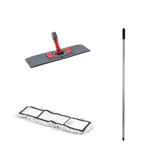 Tablet Palet Nemli Yedek Mop Takımı Seti - 40 Cm. Nemli Mop + Katlanır Aparat + Metal Vidalı Sap ürün görseli 1