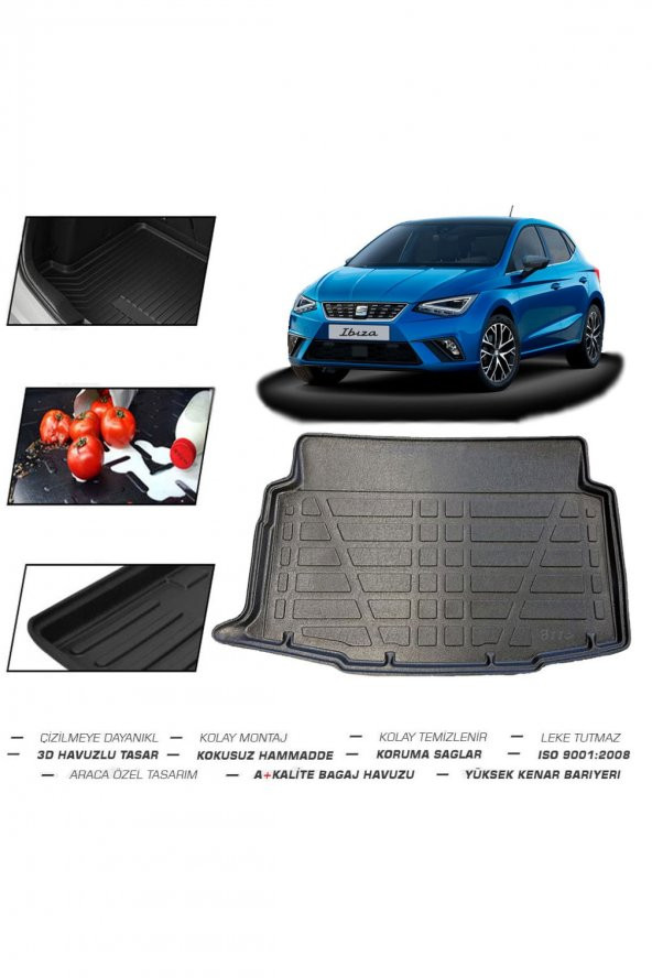 OtoLine Seat Ibiza 2022 Sonrası Bagaj Havuzu ürün görseli 1