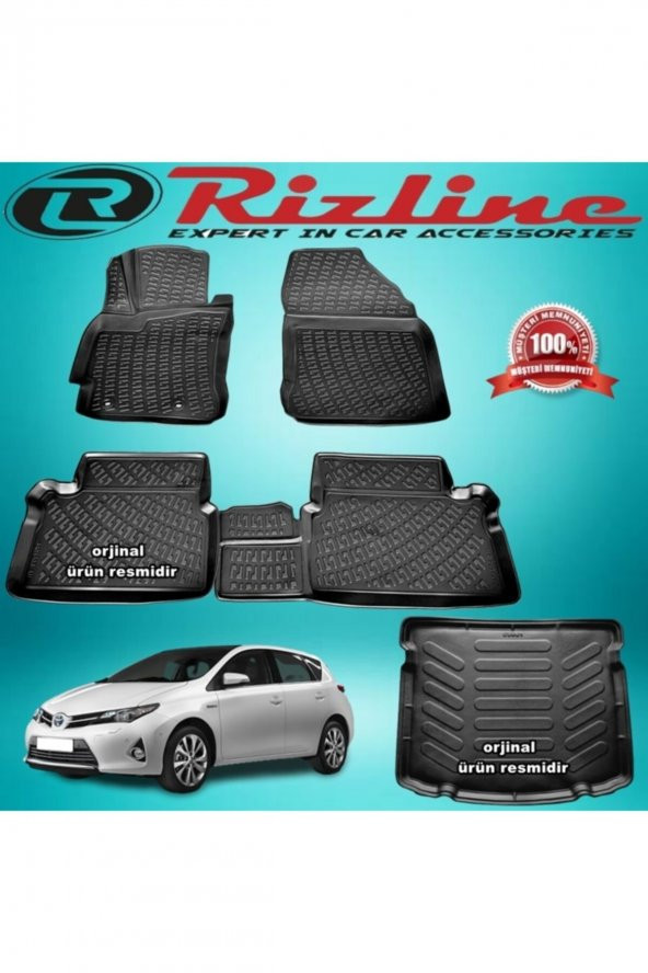 Rizline Toyota Auris 3d Paspas+bagaj Havuzu Siyah 2013-2019 Arası ürün görseli 1