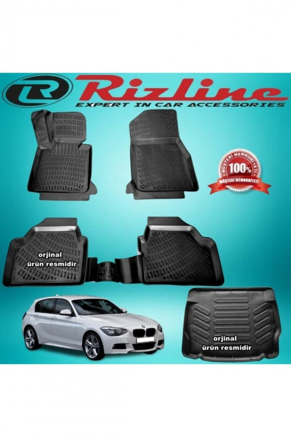 Rizline Bmw F20 1 Seri 3d Paspas+bagaj Havuz Siyah 2015-2018 Arası ürün görseli 1
