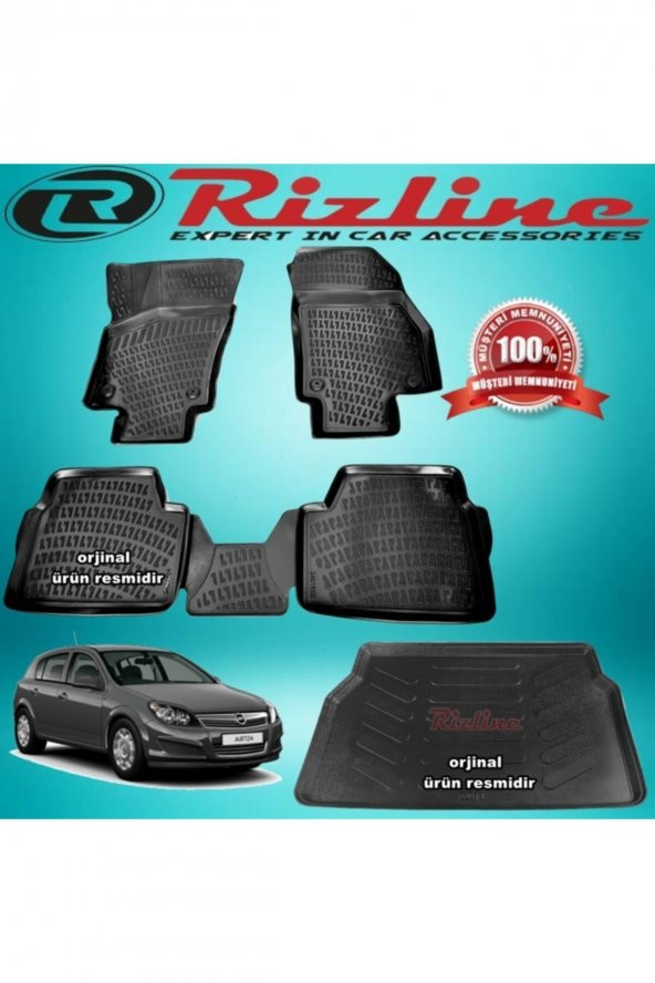 Rizline Astra H 3d Paspas + Bagaj Havuzu Siyah Hb 2004-2015 Arası ürün görseli 1