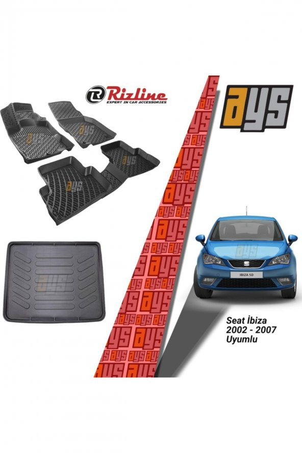 Rizline Seat Ibiza 2002-2007 3d Havuzlu Paspas + Bagaj Havuzu ürün görseli 1