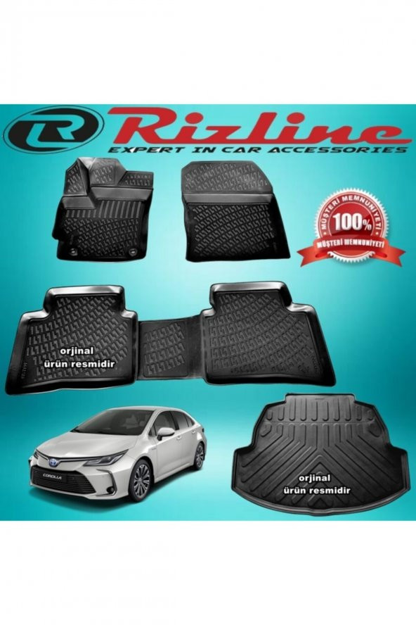 Rizline Toyota Corolla 3d Paspas+bagaj Havuz Siyah Sd 2019 Sonrası ürün görseli 1