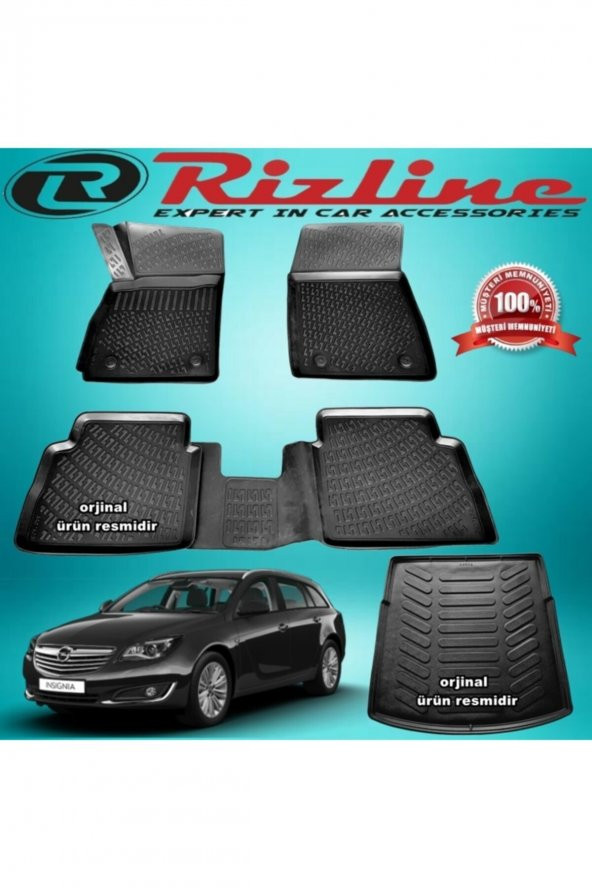 Rizline Insignia 3d Paspas+bagaj Havuzu Stw Siyah 2007-2016 Arası ürün görseli 1