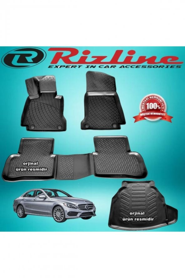 Rizline Mercedes W205 C200 3d Paspas+bagaj Havuz 2014-2020 Arası ürün görseli 1