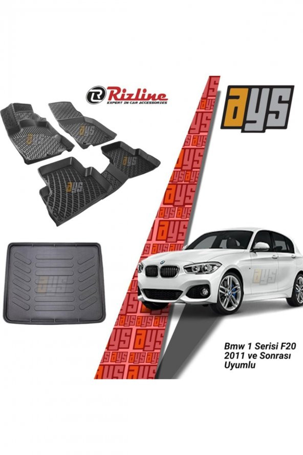 Rizline Bmw 1 Seri F20 2011 Sonrası 3d Havuzlu Paspas + Bagaj Havuzu ürün görseli 1