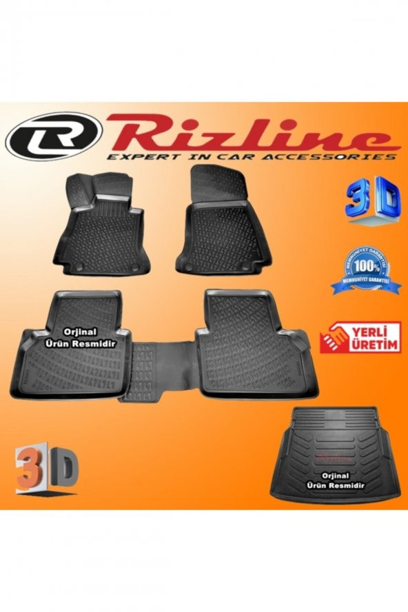 Rizline Mercedes W213 E Serisi 3d Paspas + 3d Rampalı Bagaj Havuzu 2016 Sonrası Siyah Set 8683549923654 ürün görseli 1