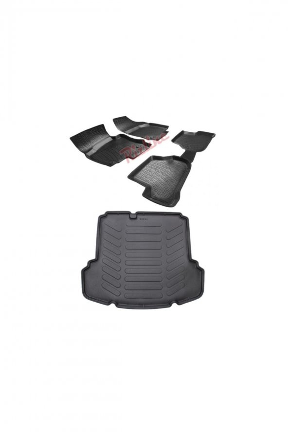 Rizline Volkswagen Jetta 2011 Sonrası Cepli 3d Havuzlu Paspas+bagaj Havuzu Set A+kalite ürün görseli 1