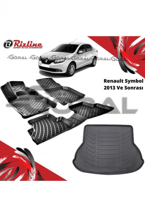 Rizline Renault Symbol 2013 Ve Sonrası Paspas Ve Bagaj Havuzu Set ürün görseli 1