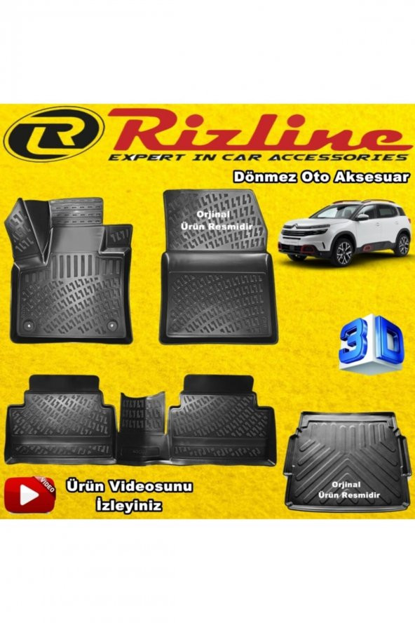 Rizline C5 Aircross 3d Havuzlu Paspas+üst Bagaj Havuzu 2019 Sonra ürün görseli 1
