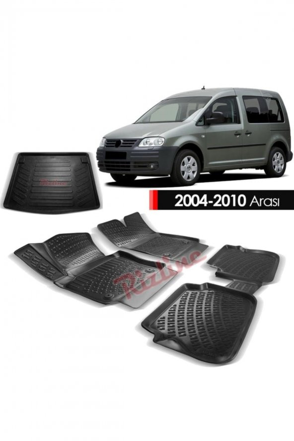 Rizline Vw Caddy Paspas Bagaj Havuzu 3d Set 2004-2010 Arası ürün görseli 1
