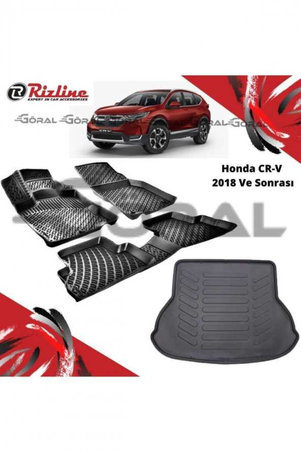 Rizline Honda Cr-v 2018 Ve Sonrası Paspas Ve Bagaj Havuzu Set ürün görseli 1