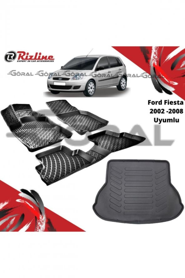 Rizline Ford Fiesta Paspas ve Bagaj Havuzu Set 2002 -2008 Uyumlu ürün görseli 1