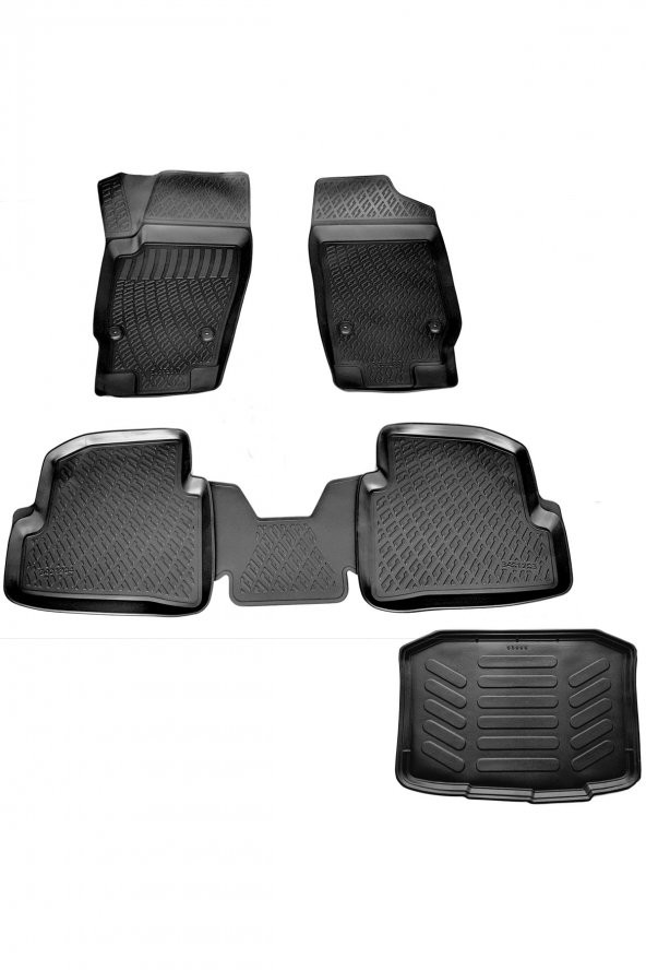 caraks Seat Ibiza 3d Havuzlu Paspas + 3d Bagaj Havuzu 2009-2017 Arası ürün görseli 1