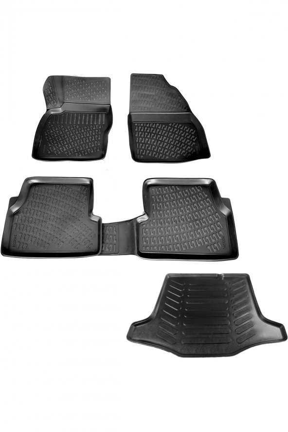 caraks Ford Focus 2 Sedan 3d Havuzlu Paspas + 3d Bagaj Havuzu 2005-2011 Arası Marka ürün görseli 1
