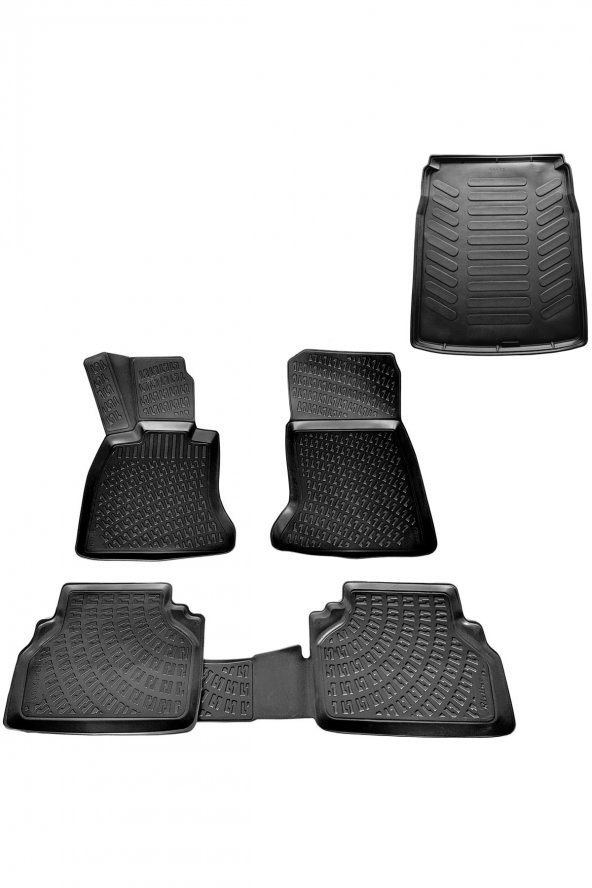caraks Bmw E60 5 Serisi 3d Havuzlu Paspas + 3d Bagaj Havuzu 2004-2012 Arası ürün görseli 1