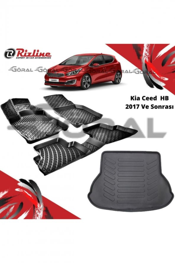 Rizline Kia Ceed Hb 2017 Ve Sonrası Paspas Ve Bagaj Havuzu Set ürün görseli 1
