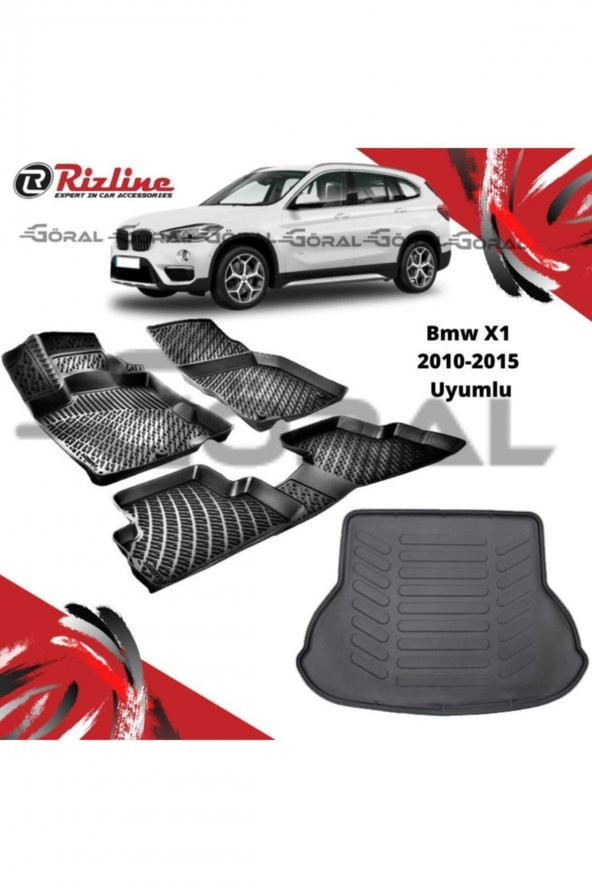 Rizline Bmw X1 2010-2015 Uyumlu Paspas Ve Bagaj Havuzu Set ürün görseli 1