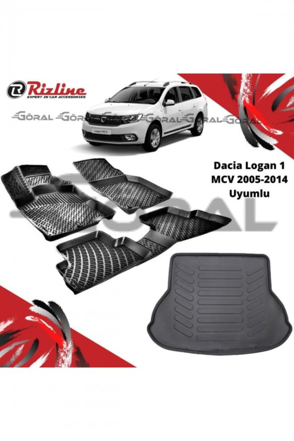 Rizline Dacia Logan 1 Mcv 2005-2014 Uyumlu Paspas Ve Bagaj Havuzu Set ürün görseli 1