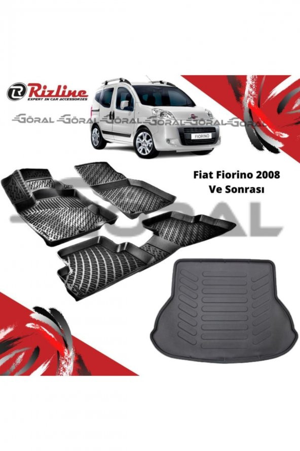 Rizline Fiat Fiorino 2008 Ve Sonrası Paspas Ve Bagaj Havuzu Set ürün görseli 1