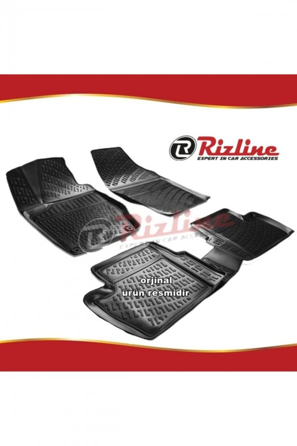 Rizline Citroen C4 3d Paspas Havuzlu Siyah 2004-2010 Arası 4 Prç ürün görseli 1