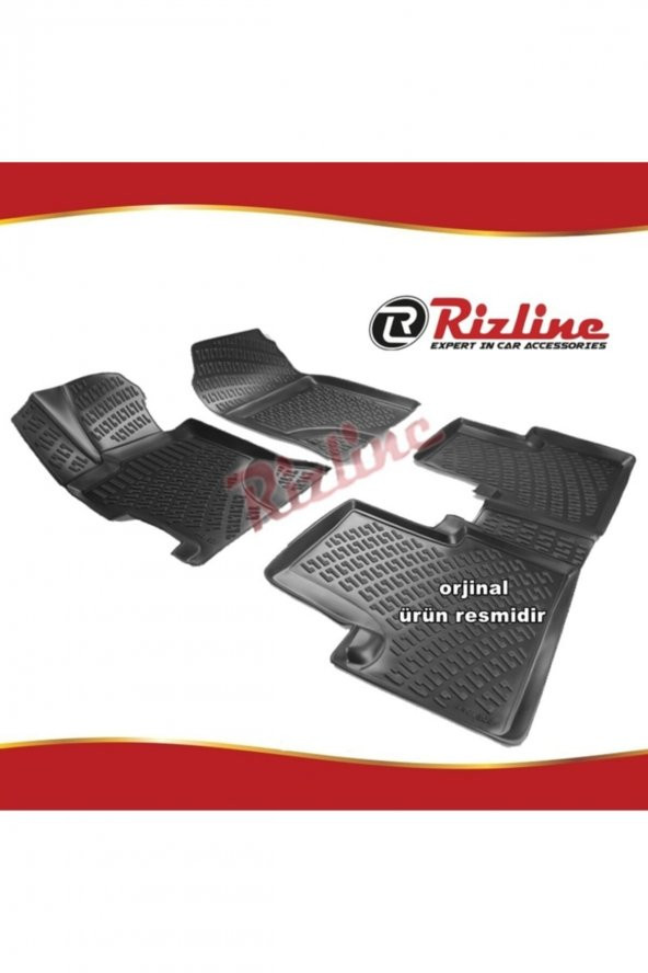Rizline Honda Civic 3d Paspas Havuzlu Siyah Sedan 2012-2016 Arası 4 Prç ürün görseli 1