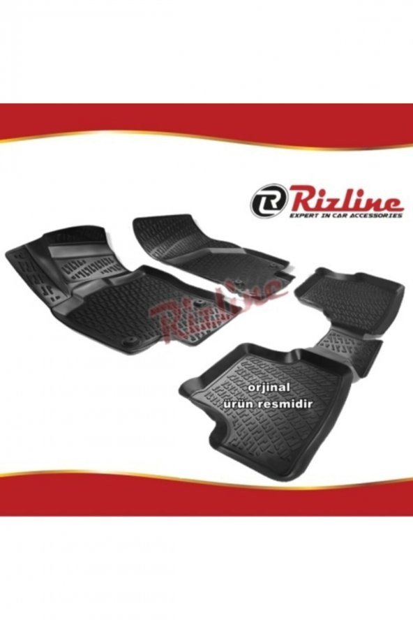 Rizline Vw Golf 7 3d Paspas Havuzlu Siyah Hb 2013-2019 Arası 4 Prç ürün görseli 1