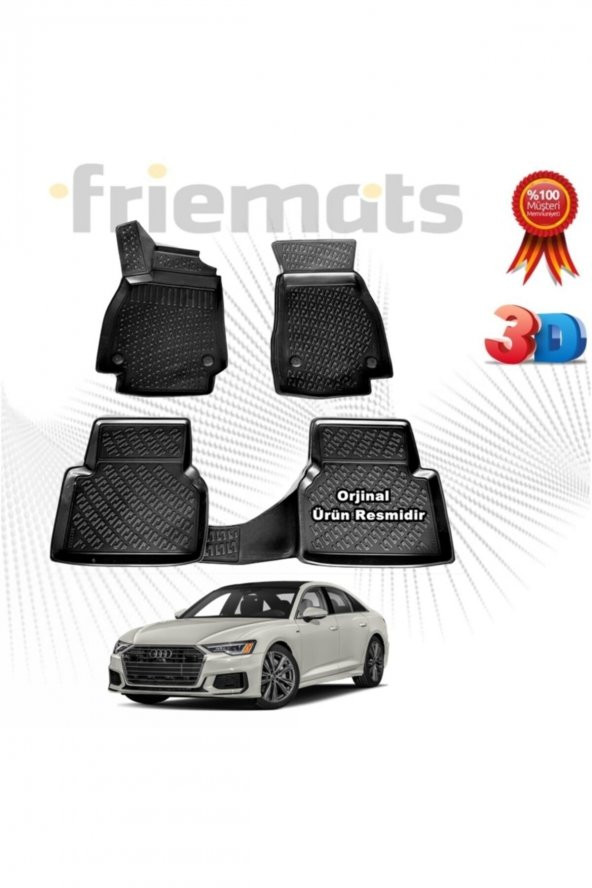 Friemats Audi A6 3d Havuzlu Paspas Sedan 2019 Sonrası Son Kasa Siyah 4 Parça Marka ürün görseli 1