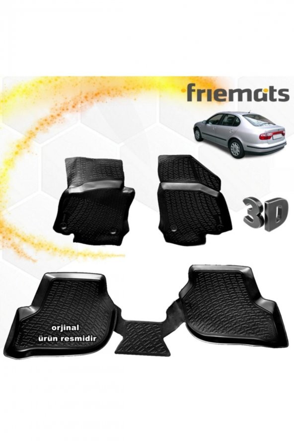 Friemats Seat Toledo 3d Paspas Havuzlu Siyah Sd 2005-2011 Arası 4 Prç ürün görseli 1