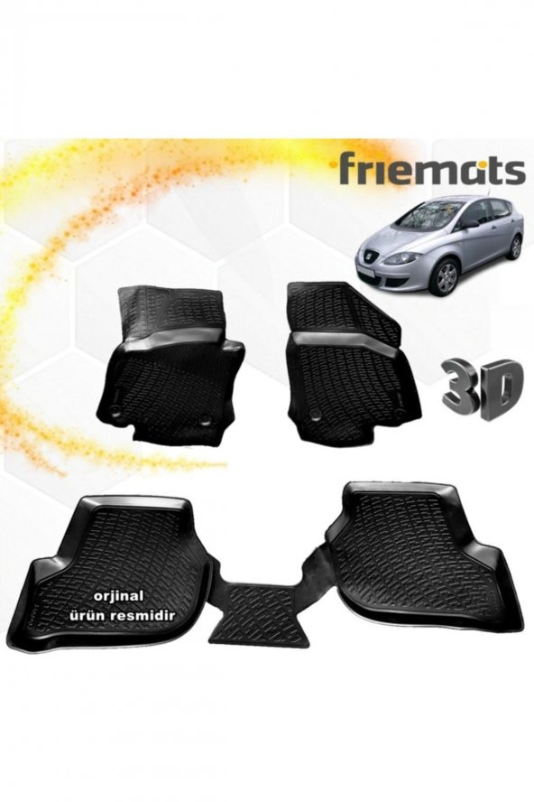 Friemats Seat Toledo 3d Paspas Havuzlu Siyah Hb 2005-2011 Arası 4 Prç ürün görseli 1