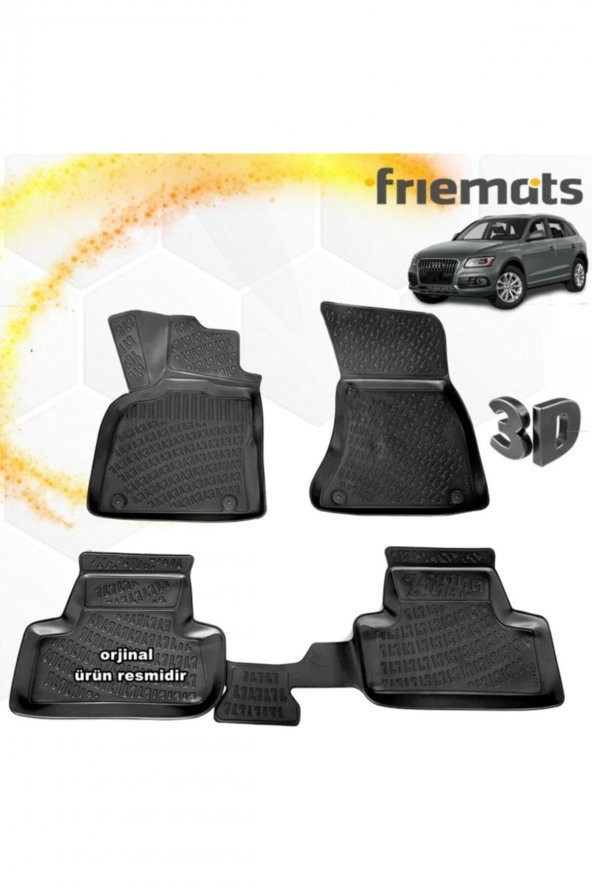 Friemats Audi Q5 3d Paspas Havuzlu Siyah 2015-2020 Arası 4 Prç ürün görseli 1