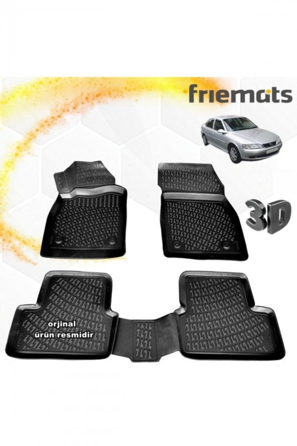 Friemats Opel Vectra B 3d Paspas Havuzlu Siyah 1995-2002 Arası 4 Prç ürün görseli 1