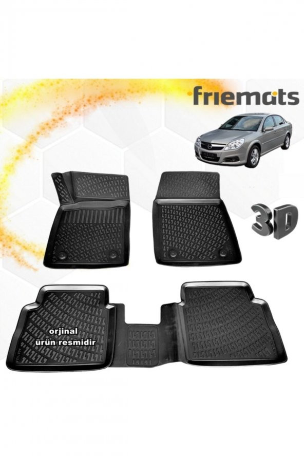 Friemats Opel Vectra C 3d Paspas Havuzlu Siyah 2002-2008 Arası 4 Prç ürün görseli 1