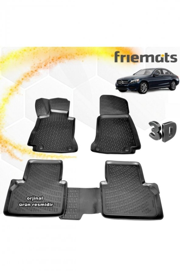 Friemats Mercedes W213 3d Paspas Havuzlu Siyah E Serisi 2016 Sonrası 4 Prç ürün görseli 1