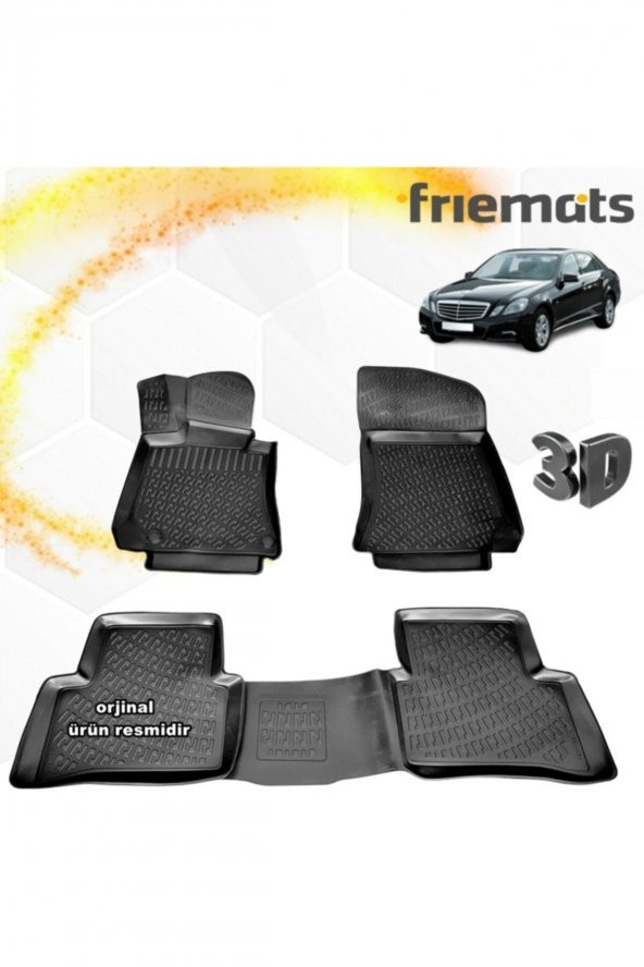 Friemats Mercedes W212 3d Paspas Havuzlu Siyah E Serisi 2010-2015 Arası 4 Prç ürün görseli 1